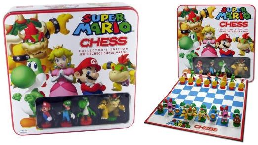 mario chess, USA-OPOLY, Super Mario Chess (in a Box), Chess, Ages 7+, 2 Players