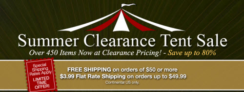 Oneida Summer Clearance Tent Sale