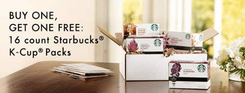 B1G1 FREE Starbucks K-Cup Packs
