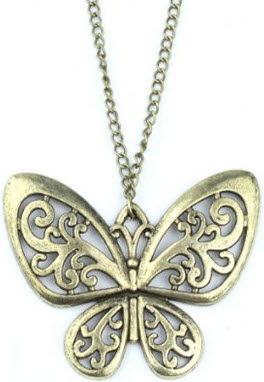 Amazon Vintage Butterfly Pendant Necklace