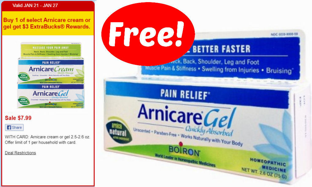 free  arnicare gel next week