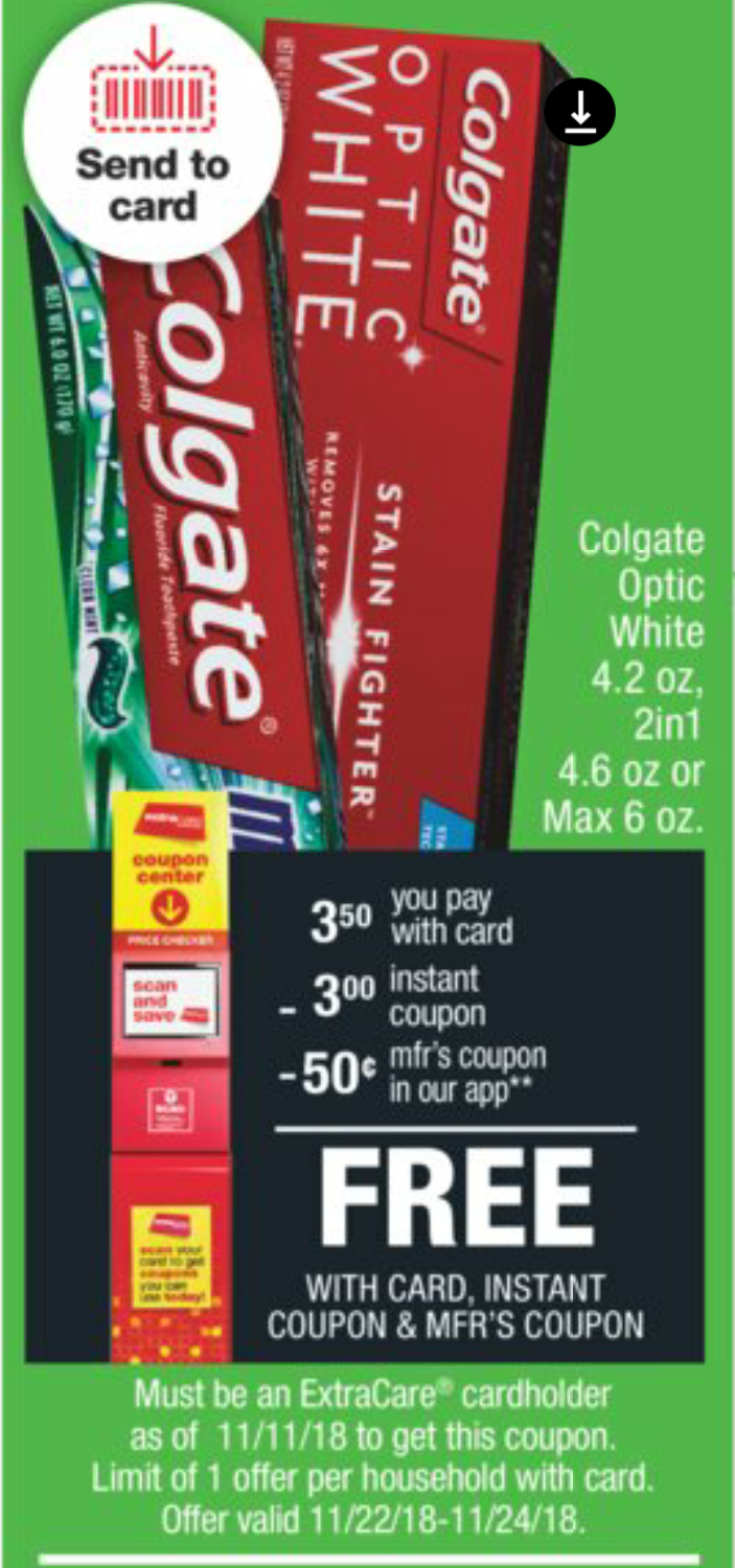Another Free Colgate Toothpaste!