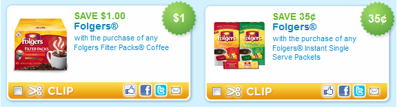 NEW Folgers Printable Coupons