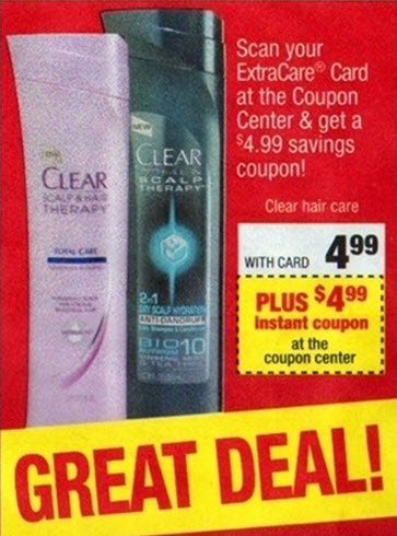 Clear Shampoo Sale (CVS 3-31)