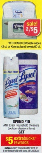 Kleenex and Lysol Sale (CVS 3-24)