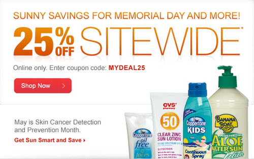 25 Pct Off CVS Online Sale