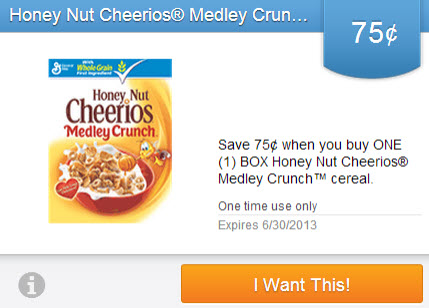 Honey Nut Cheerios Medley Crunch (SavingStar Offer)