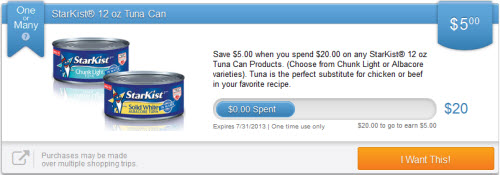 Starkist Tuna (SS Offer)