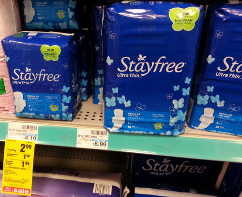 Stayfree Ultra Thin Reg Sale (CVS 7-28)