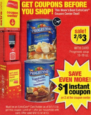 Progresso Soup Sale (CVS 9-8)