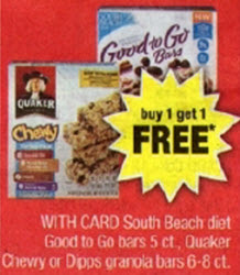 South Beach Diet Good to Go Bars Sale (CVS 9-22)