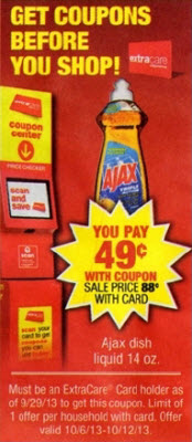 Ajax Sale & Coupon (CVS 10-6)