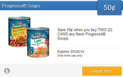 Progresso Soups (SavingStar thru 3-5-14)