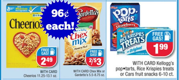 Cheerios Chex Mix Pop Tarts 96¢ Each!