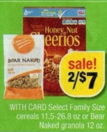 Bear Naked Granola $2.75 Next Week