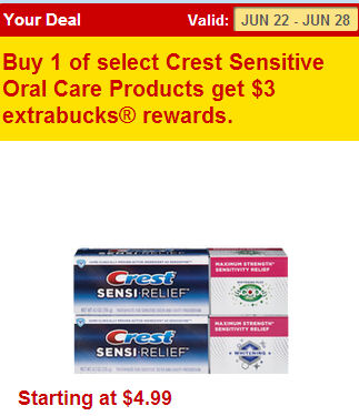 Crest Sensi Relief 99¢