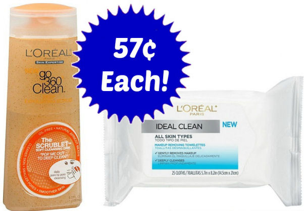 L'Oréal Skin Care As Low As 57¢ Each!