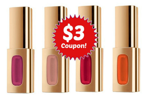 New $3 L'Oréal Lip Coupon