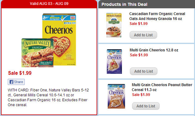 Multi-Grain Cheerios 49¢ Next Week