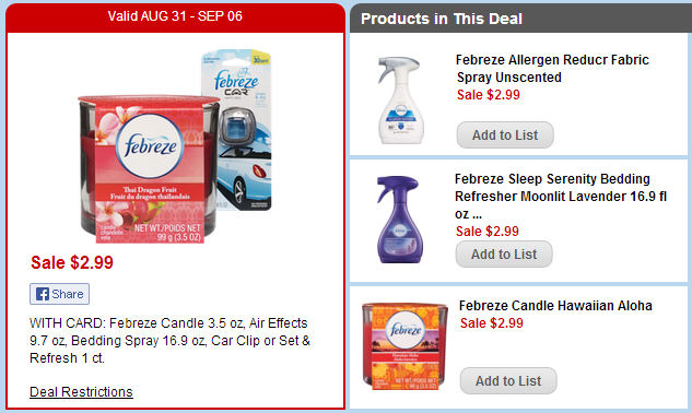 Febreze Starting At $1.99 Next Week!