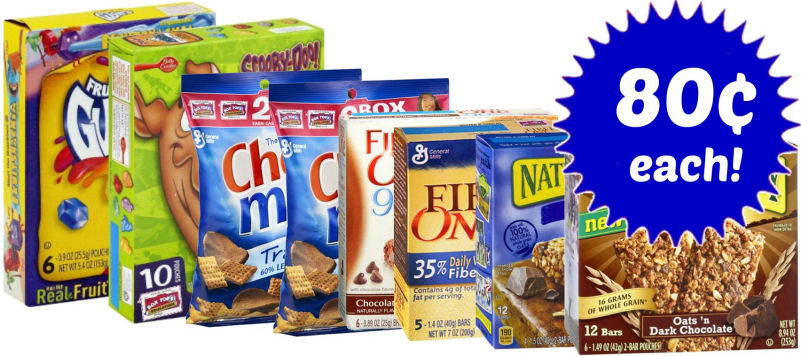 General Mills Snacks As Low As 80¢ Each 9/28!