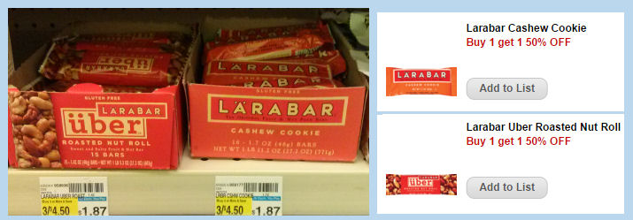 Lärabar & Lärabar Über Bars 81¢ Each + A Part of Cash Card!