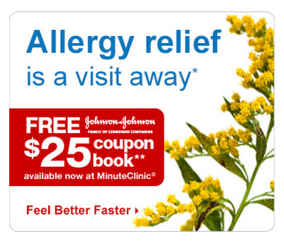 New $25 J&J Allergy Relief Coupon Book At Your Minute Clinic!