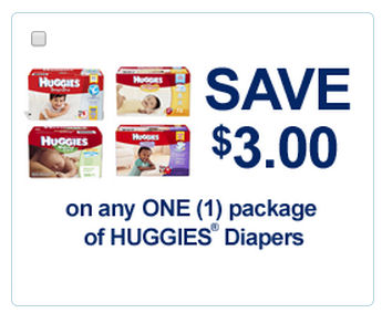 Another Coupon for $3.49 Huggies Diapers This Week!