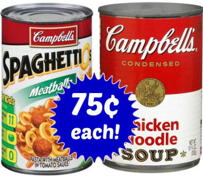 Print Now for 75¢ Campbell's & SpaghettiO's 9/28!