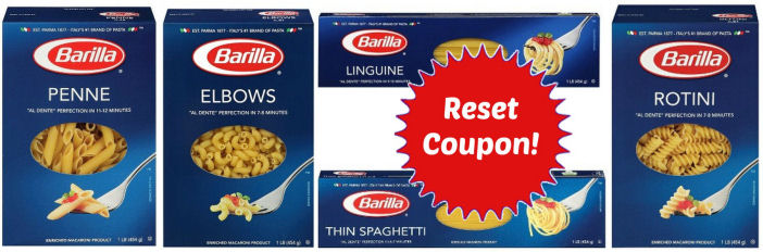 *Reset* Coupon 67¢ Barilla Pasta Next Week!