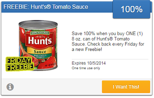 Free Hunts Tomato Sauce