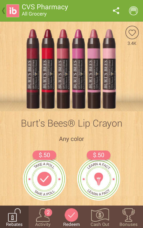 Ibotta for Burt's Bees Crayons