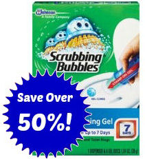 Save Over 50% on Scrubbing Bubbles Toilet Gel 11/2!