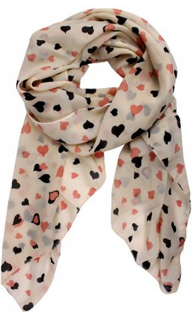 Heart Pattern Scarf