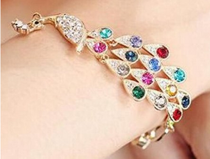 Peacock Crystal Bracelet