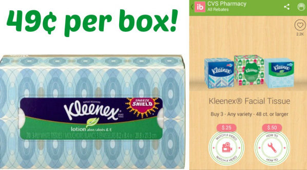 Kleenex 49¢ per Box!