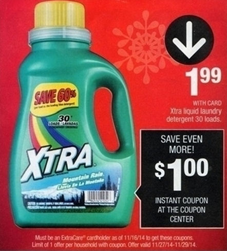 Xtra Laundry Detergent -- $1 Each 11/27!