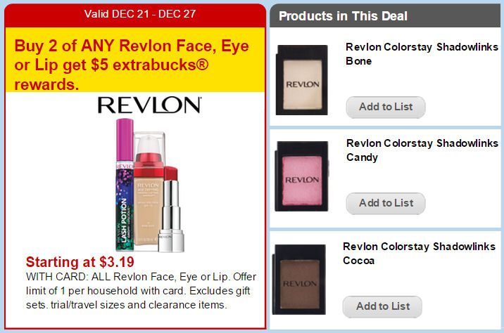 Better Than Free Revlon Shadow Links!