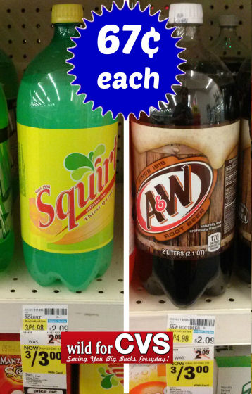 A&W , Canada Dry & Other Sodas Just 67¢ Each!