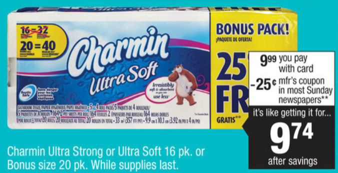 New $1 Charmin Coupon for ECB Deal!