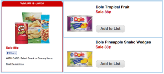 Dole Fruit Cans