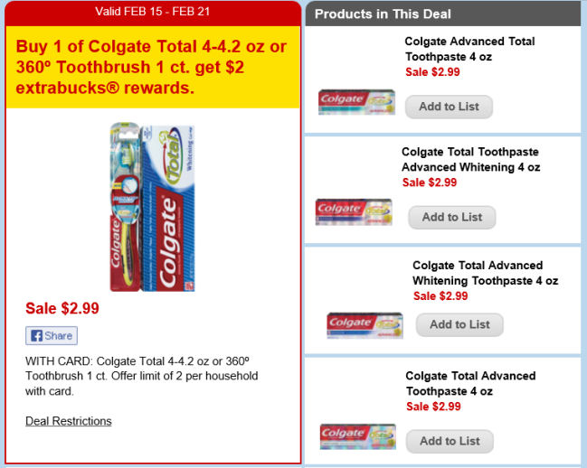 Colgate Just 24¢ Next Week!