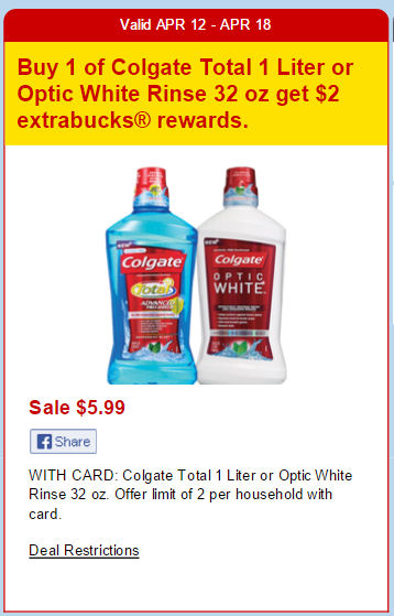 Colgate Mouthwash Deal