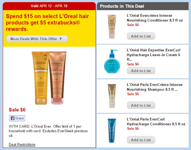 L'Oréal Ever Care Products $2.33 Each Next Week!