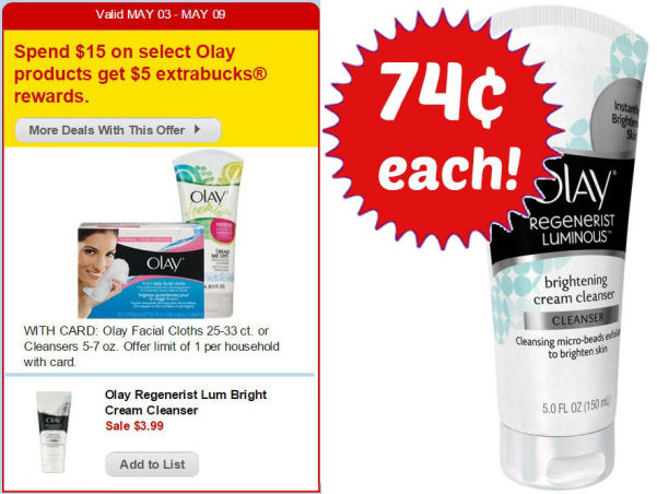 Olay Regenerist Luminous Cleanser Just 74¢ Each (Reg $9.99)!