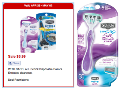 Schick Hydro Silk Coupons