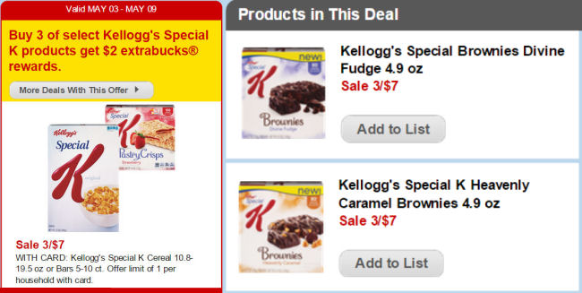 Special K Brownies Just 92¢ Per Box Next Week!