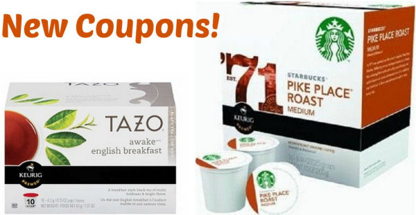 Starbucks Tazo K Cups coupons