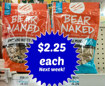 New Bear Naked Granola Coupon = $2.25 Next Week!