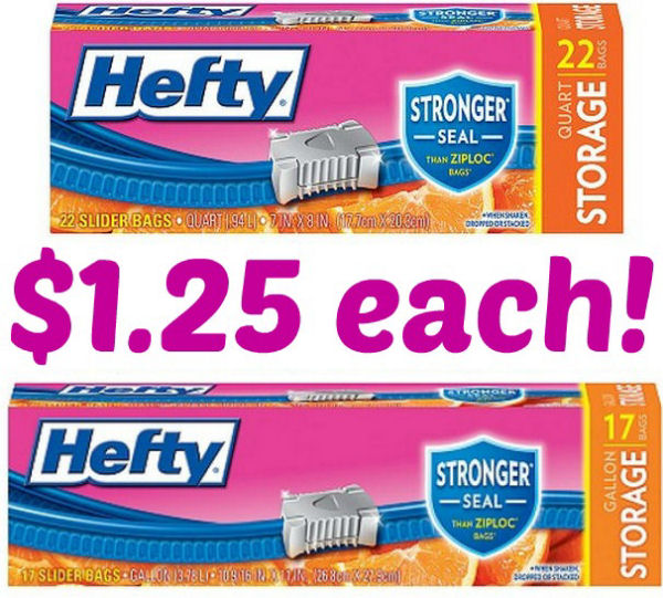 New Hefty Slider Bags Coupon